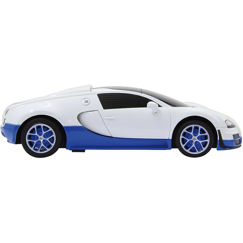 JAMARA RC Auto mit Licht, Maßstab 1:18, 40 MHz, »Bugatti Veyron blau/weiß«