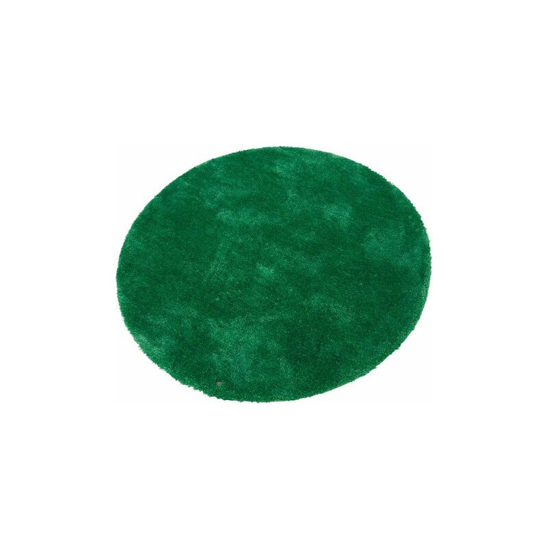 Tom Tailor Hochflor-Teppich rund Soft Höhe 30 mm handgearbeitet grün 9 (Ø 140 cm)