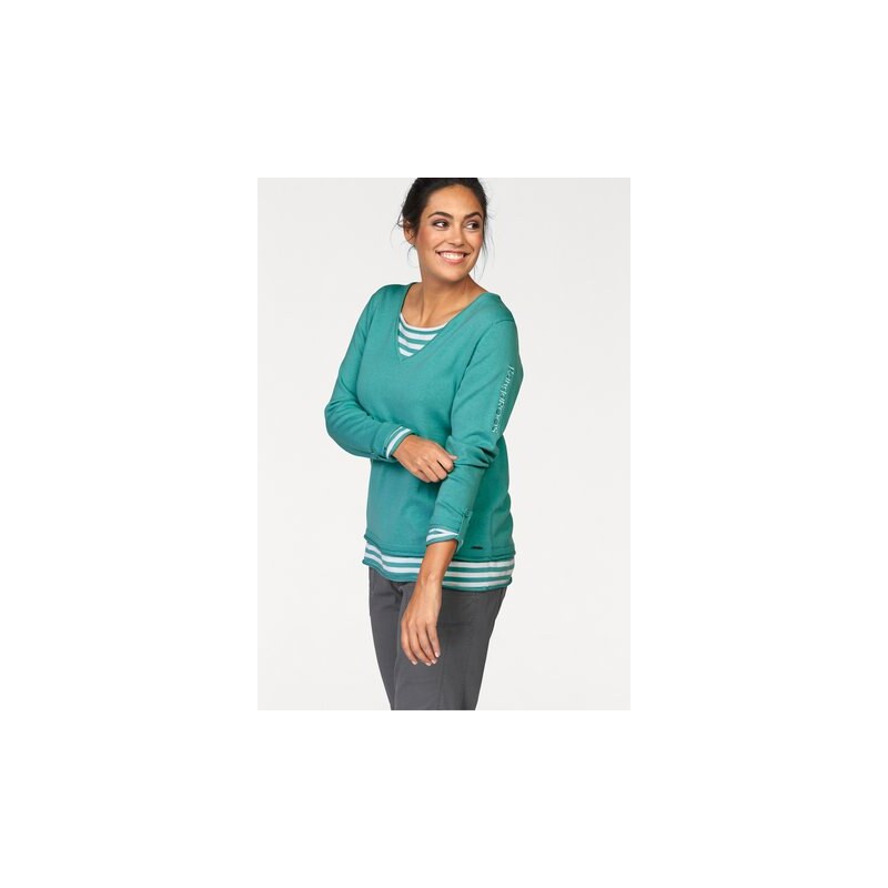 Damen 2-in-1-Pullover KangaROOS grün 44/46,48/50,52/54