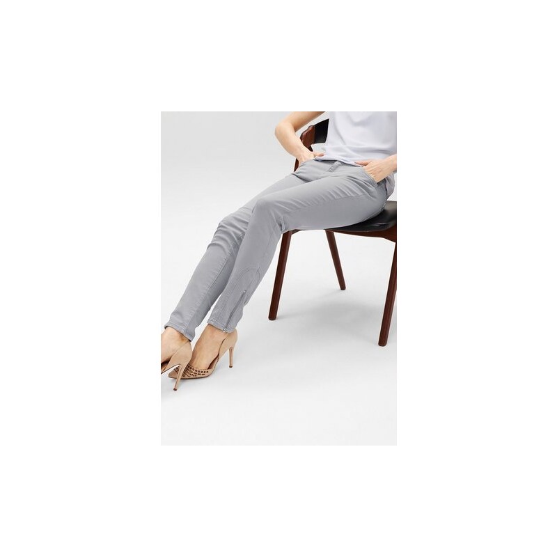 S.OLIVER BLACK LABEL Damen PREMIUM Slim: Jeans mit Bein-Zipper grau L (44),L (46),M (38),M (40),M (42)
