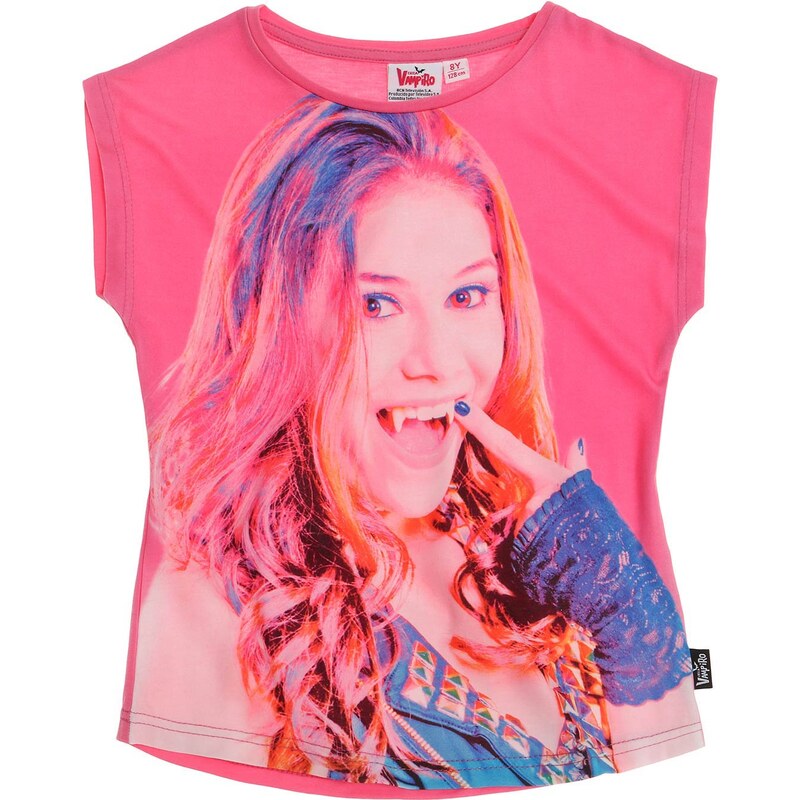Chica Vampiro T-Shirt pink in Größe 116 für Mädchen aus 95% Polyester 5% Elasthan
