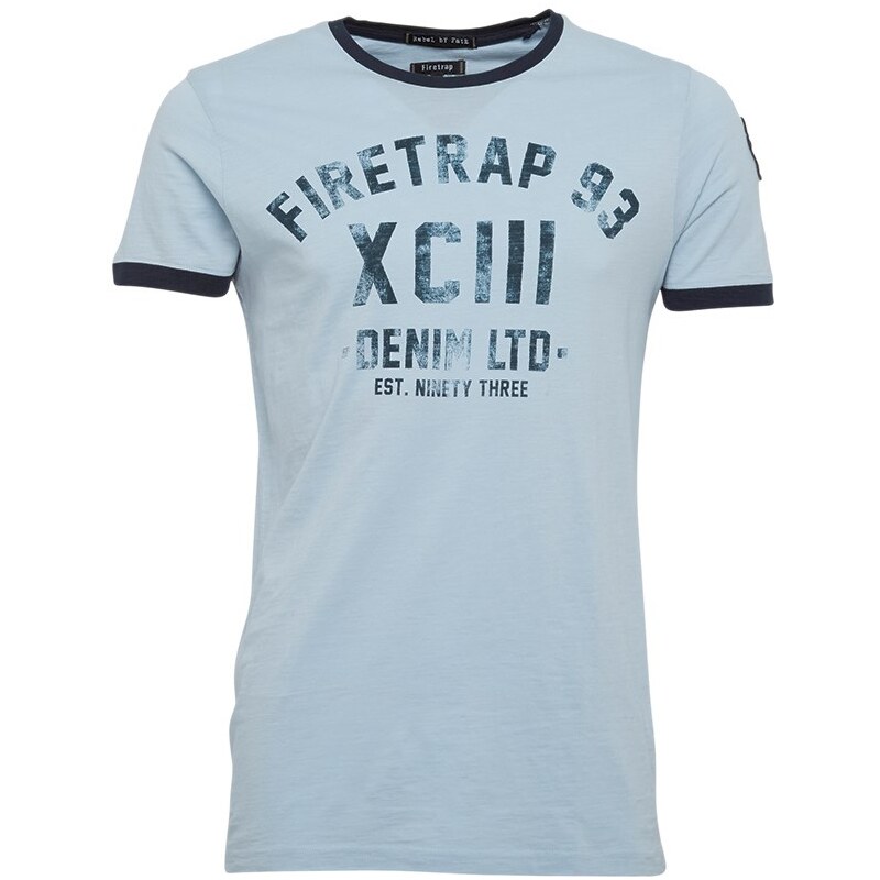 Firetrap Herren Greaser way T-Shirt Blau