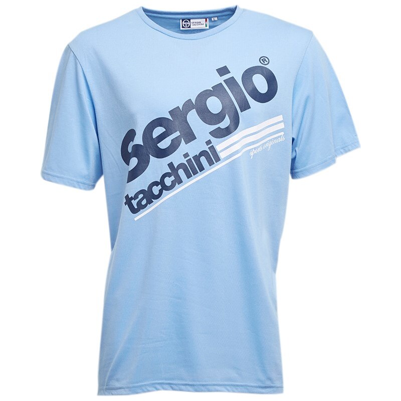 Sergio Tacchini Herren Hobart Script Logo T-Shirt Blau