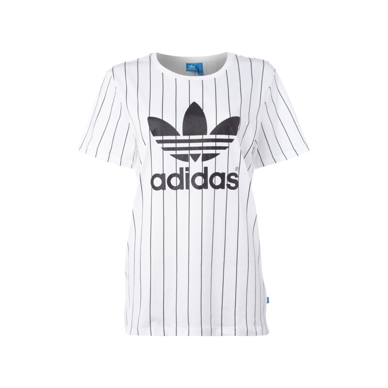 adidas Originals T-Shirt mit Logo-Print und Streifenmuster