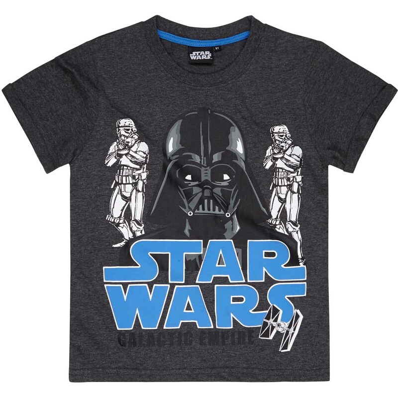 Star Wars-The Clone Wars T-Shirt grau in Größe 116 für Jungen aus 60 % Baumwolle 40 % Polyester