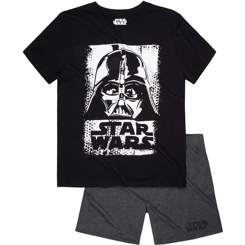 Star Wars-The Clone Wars Shorty-Pyjama grau in Größe S für Herren aus 100% Baumwolle Grau: 60% Baumwolle 40% Polyester