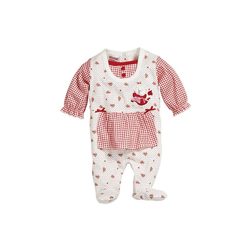 Schnizler Baby - Mädchen Schlafstrampler Schlafanzug Bär, Oeko Tex Standard 100