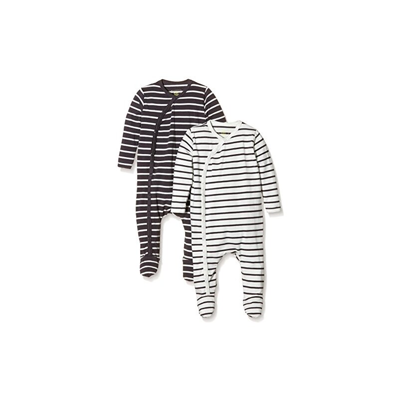 MINI MIZE by MAMLICIOUS Unisex Baby Schlafstrampler Mmstar Footed Nightsuit L/s-u-2 Pack 15