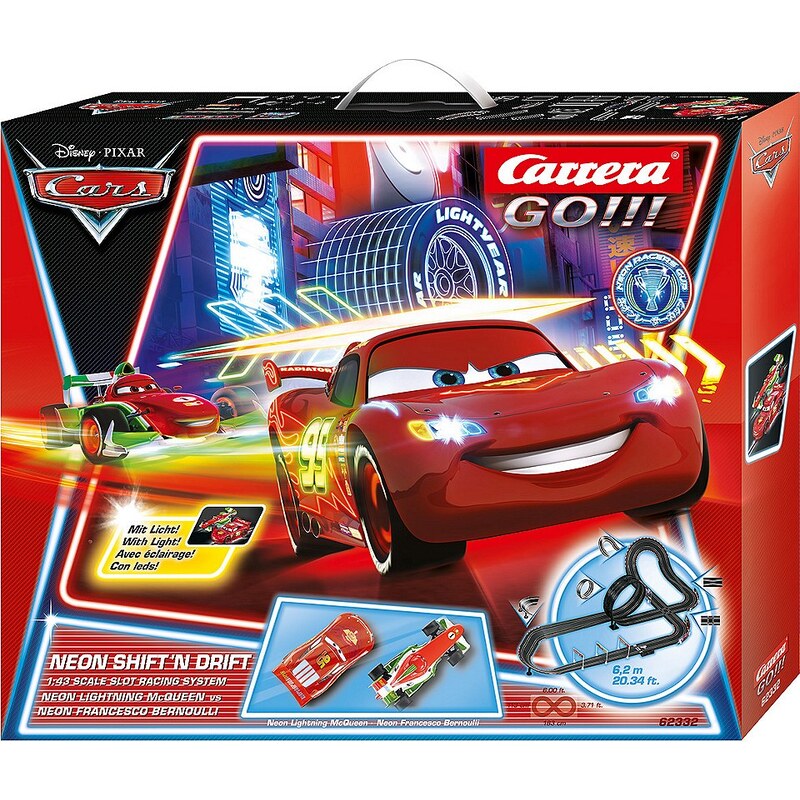 Carrera® Autorennbahn mit Looping, »Carrera®GO!!! Disney Pixar Cars - Neon shift?n drift«