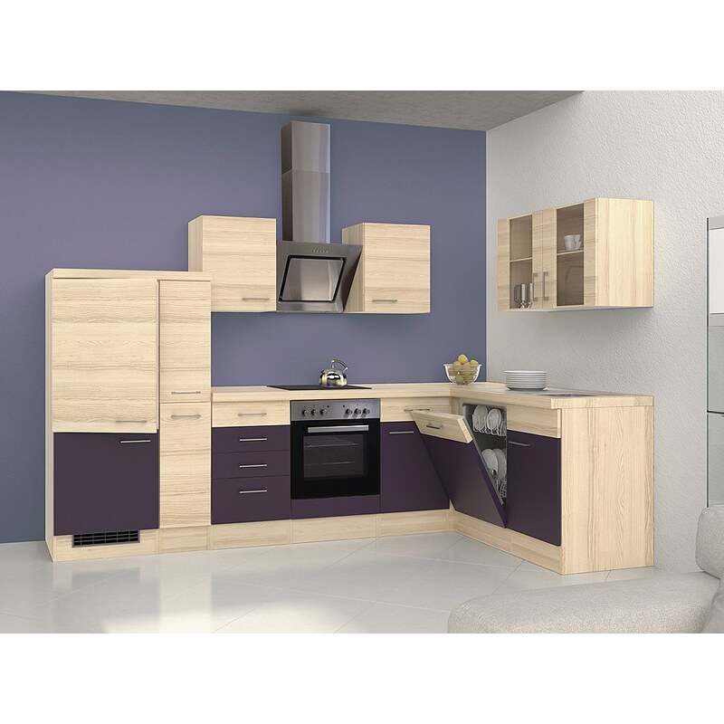 Winkel-Küchenzeile mit E-Geräten »Portland«, Breite 310 x 170 cm
