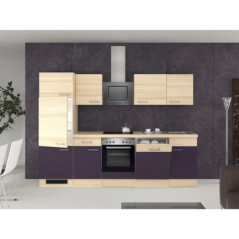 Küchenzeile mit E-Geräten »Portland«, Breite 280 cm, Set 4