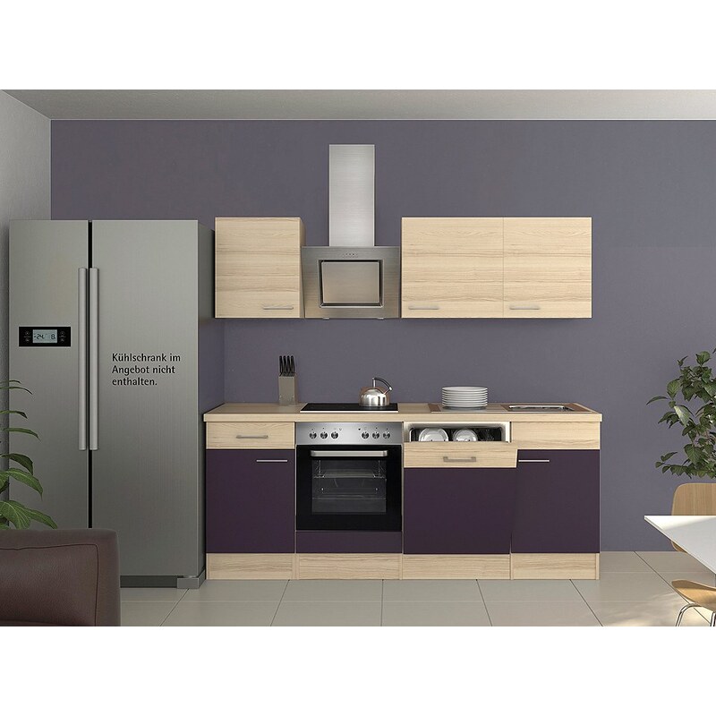 Küchenzeile mit E-Geräten »Portland«, Breite 220 cm, Set 2