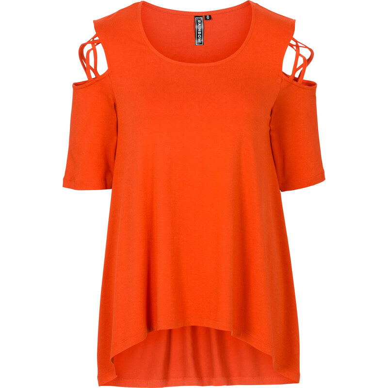 RAINBOW Shirt mit Cut Outs ohne Ärmel in orange für Damen von bonprix