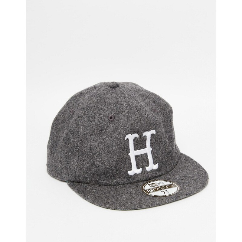 HUF X New Era - Heritage - Anliegende Kappe aus Wolle - Grau
