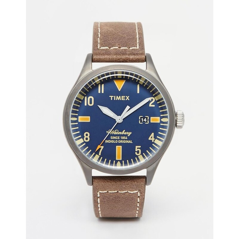 Timex - Waterbury - Uhr mit Lederarmband in Braun, TW2P83800 - Braun