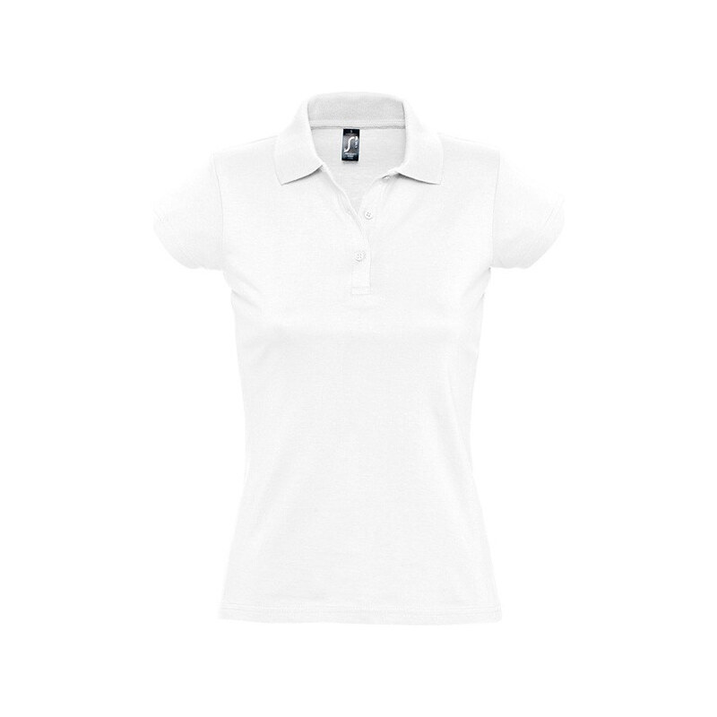 Lesara Polo-Shirt für Damen mit 3 Knöpfen - Weiß - S