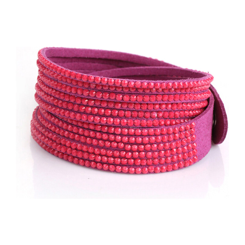 Lesara Slake-Armband doppelt gewickelt - Pink