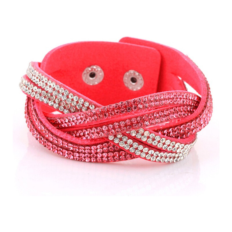 Lesara Slake-Armband in Flecht-Optik - Pink