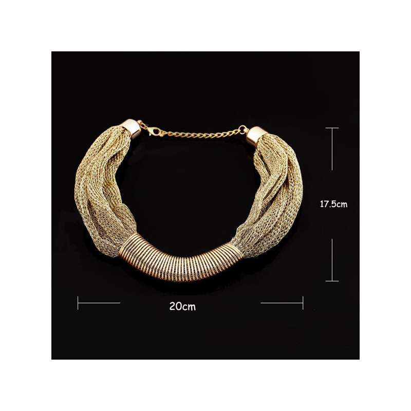 Lesara Halskette mit Netzstruktur - Gold