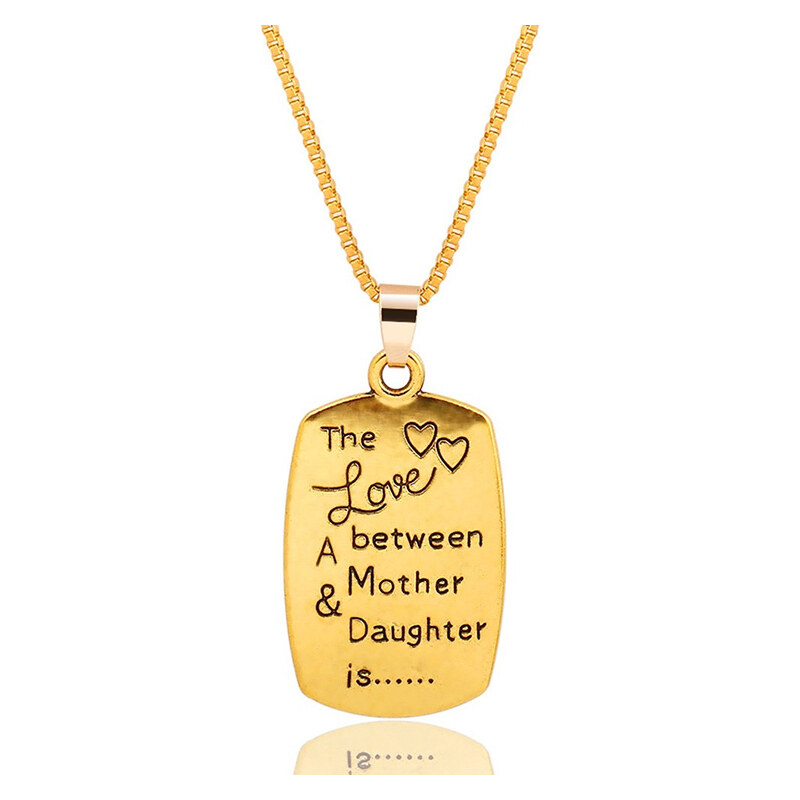 Lesara Halskette mit Mutter-Tochter-Anhänger - Gold