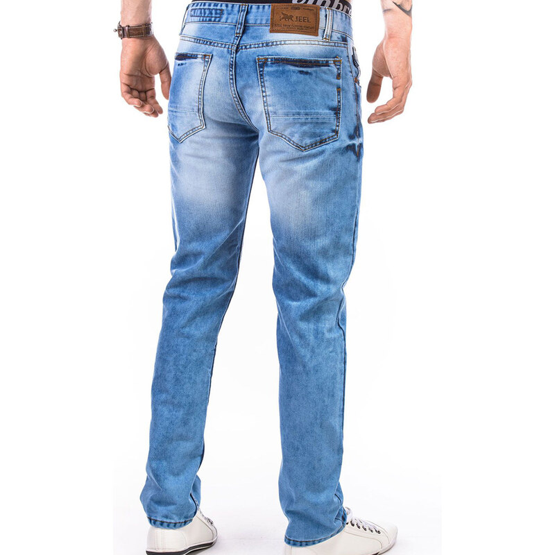 Lesara Slim-Fit-Jeans mit Waschung - Blau - W32-L32