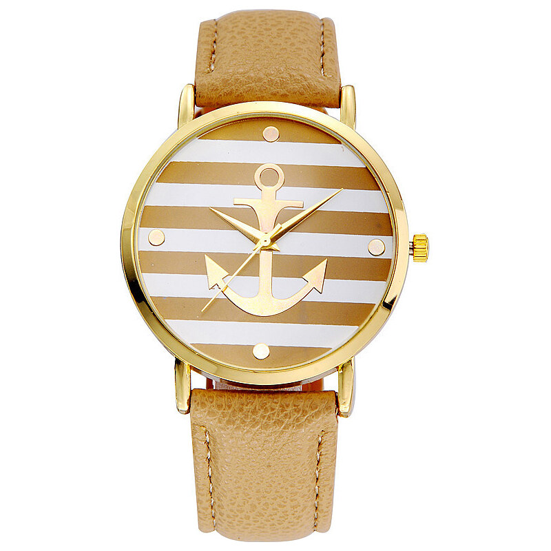 Lesara Armbanduhr mit Anker-Motiv - Gelb