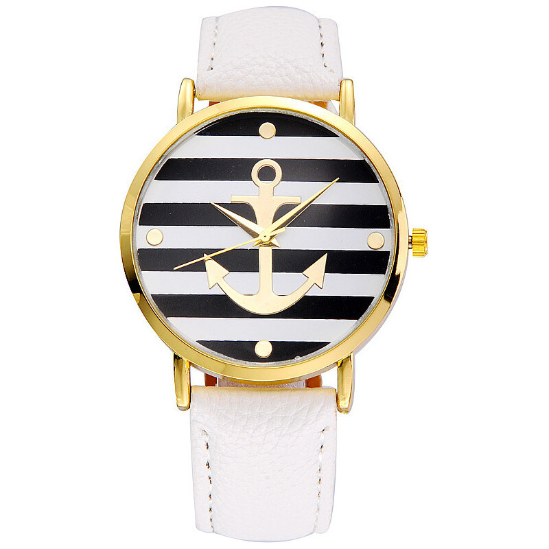 Lesara Armbanduhr mit Anker-Motiv - Weiß