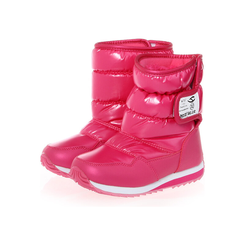 Lesara Gefütterter Kinder-Stiefel mit Klett-Verschluss - Pink - 29