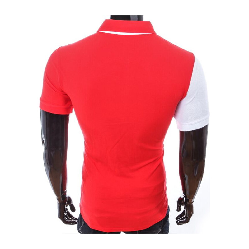 Lesara Poloshirt im diagonalen Streifen-Design - Rot - S