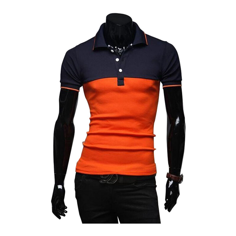 Re-Verse Poloshirt Zweifarbig - Orange - XL