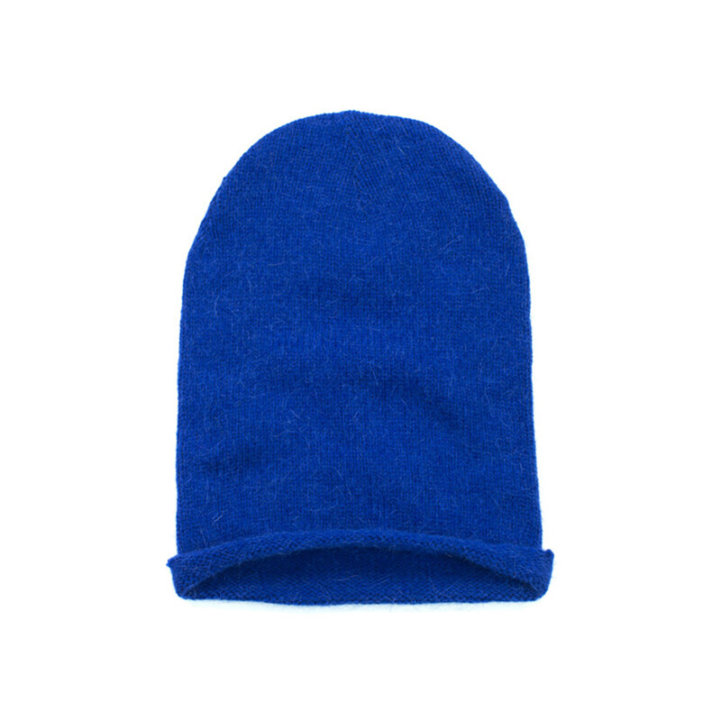 Lesara Woll-Mütze Unifarben - Blau