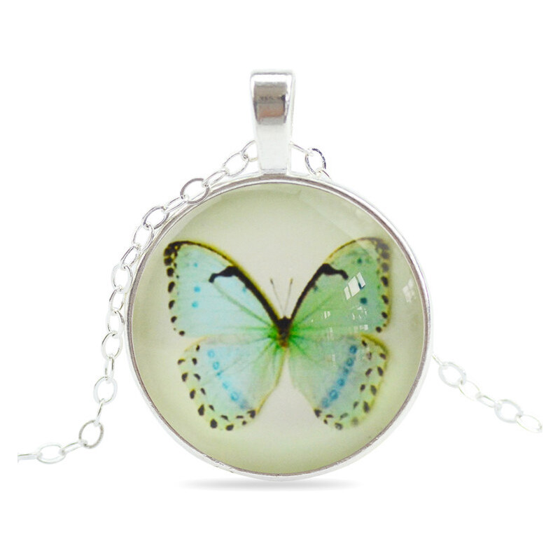 Lesara Halskette mit Schmetterling - Grün