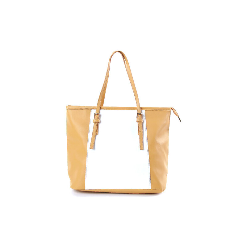 Lesara Handtasche im zweifarbigen Design - Braun