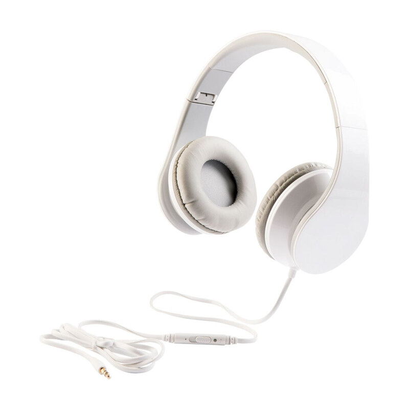 Lesara Stereo-Bügel-Kopfhörer mit Mikrofon - Weiß