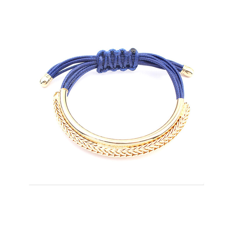 Lesara Kunstleder-Armband mit Schmuckelement - Blau
