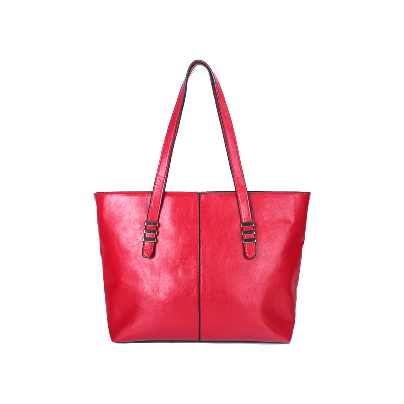 Lesara Klassische Shopping-Bag - Rot