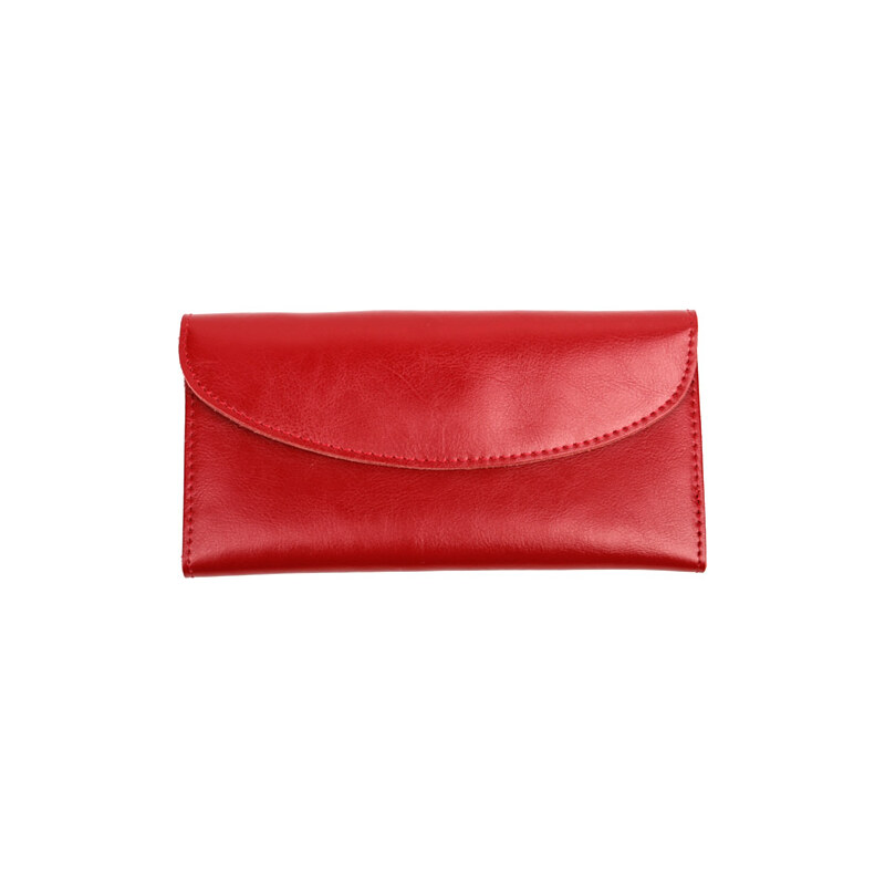 Lesara Klassischer Leder-Geldbeutel - Rot