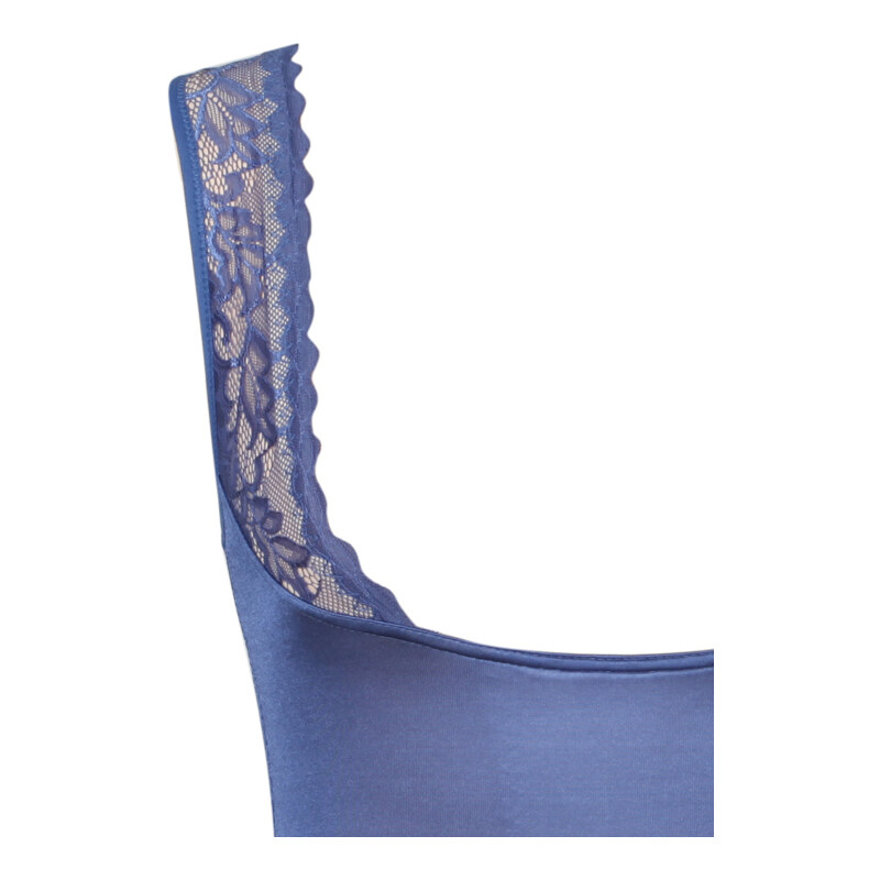 Lesara Shapewear-Top mit Spitze - Blau - L