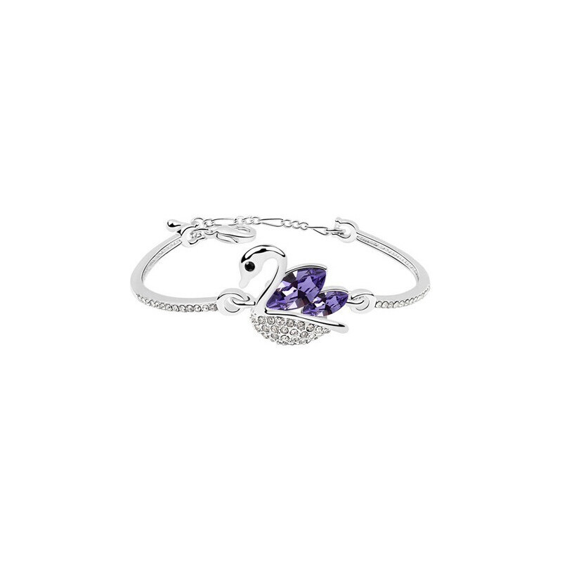 Lesara Armband mit Schwan - Violett