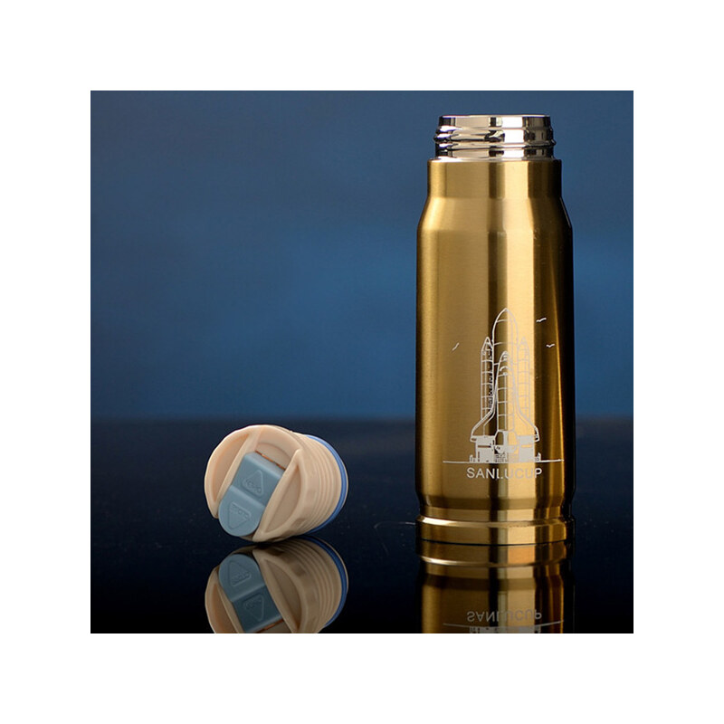 Lesara Thermosflasche Space Shuttle - Gold