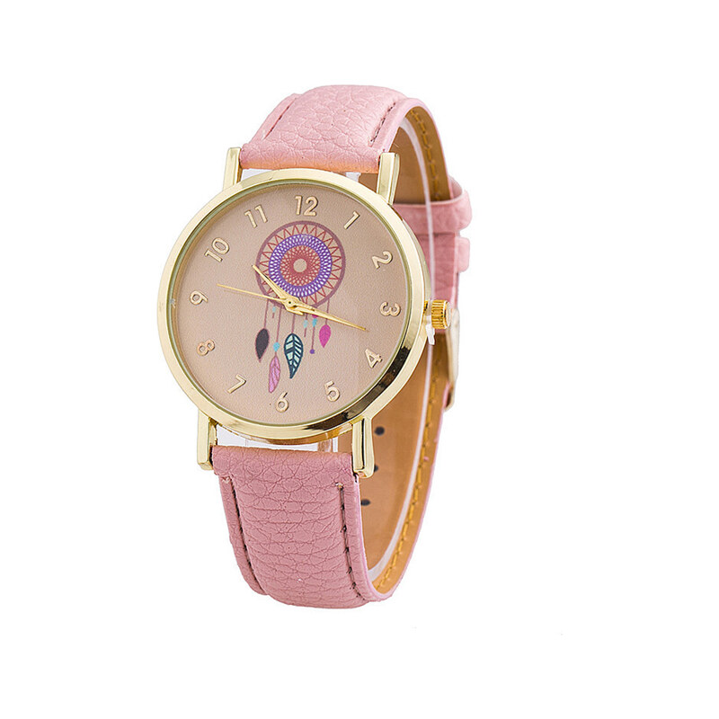Lesara Armbanduhr mit Traumfänger-Motiv - Pink
