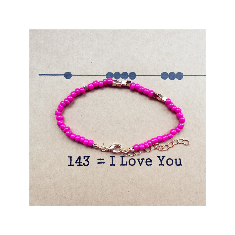 Lesara Armband I Love You - Pink