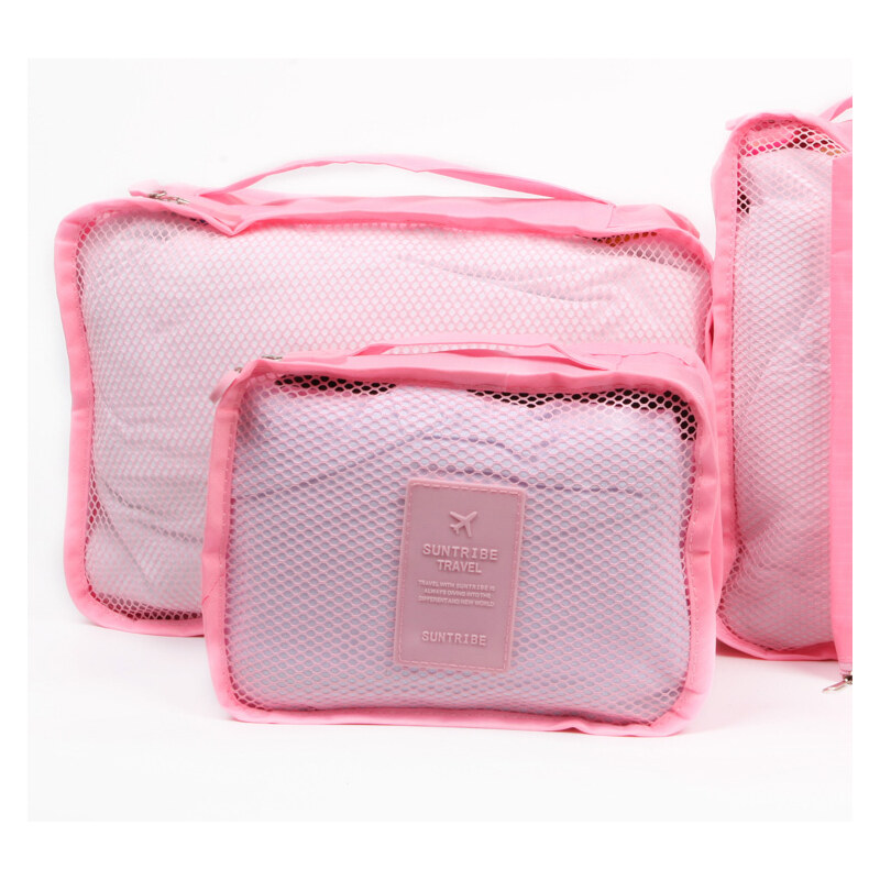 Lesara 6er-Set Kulturtasche - Pink