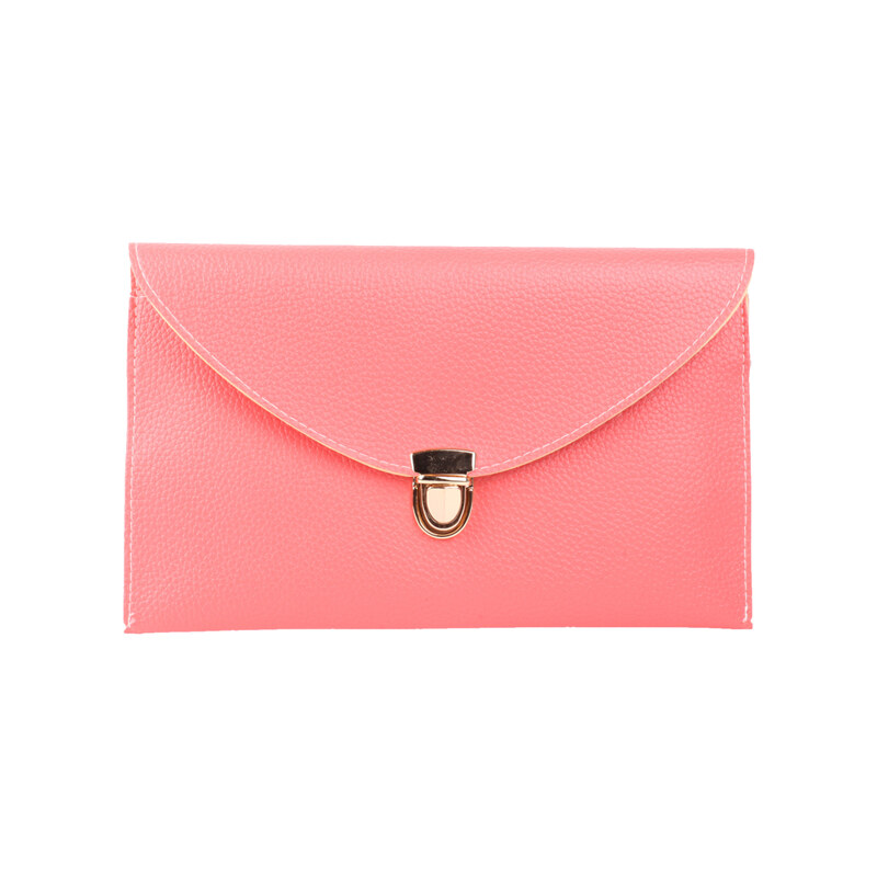 Lesara Envelope-Clutch mit Tragekette - Pink