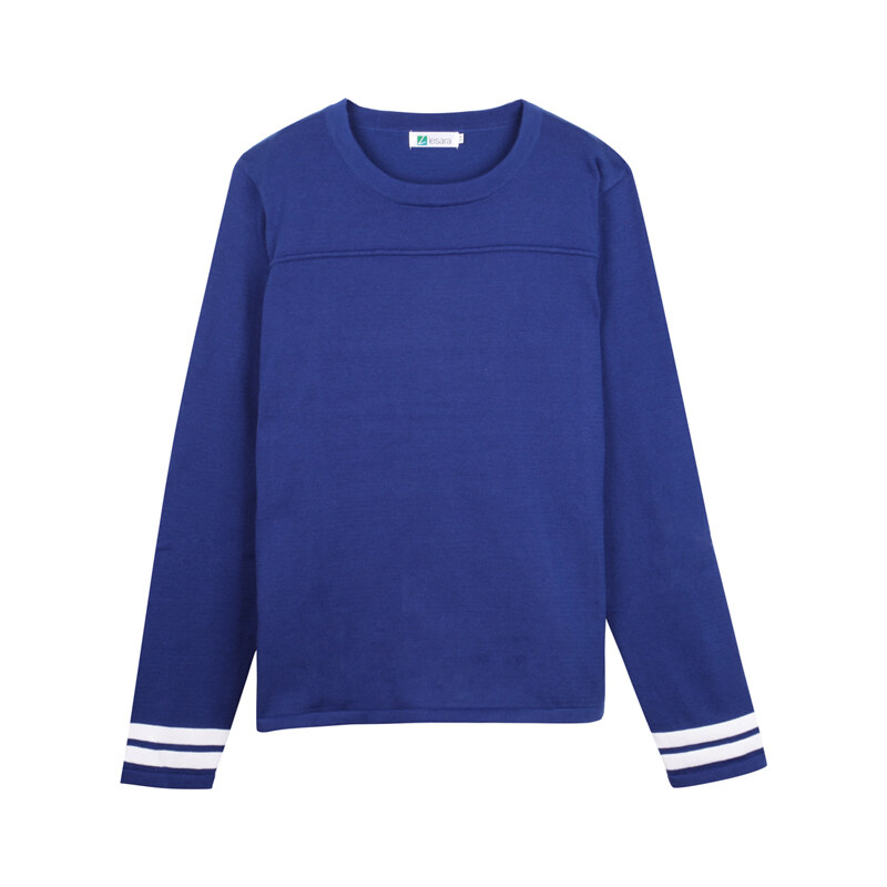 Lesara Sweater mit Streifen-Details - Blau - 48
