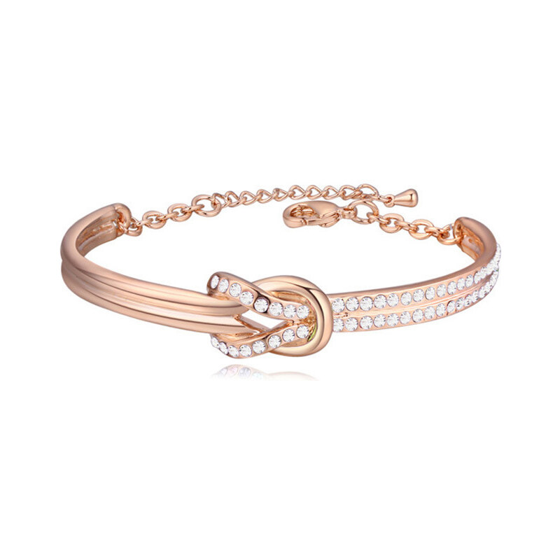 Lesara Armband Knoten mit Swarovski Elements - Gold