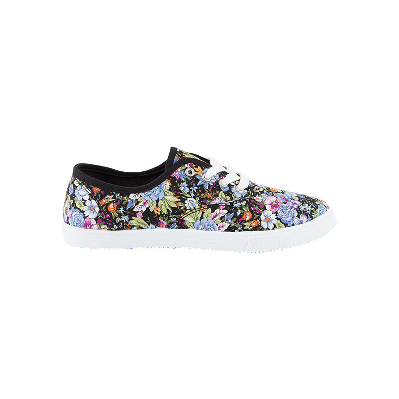 Lesara Sneaker mit Blumen-Muster - Blau - 37