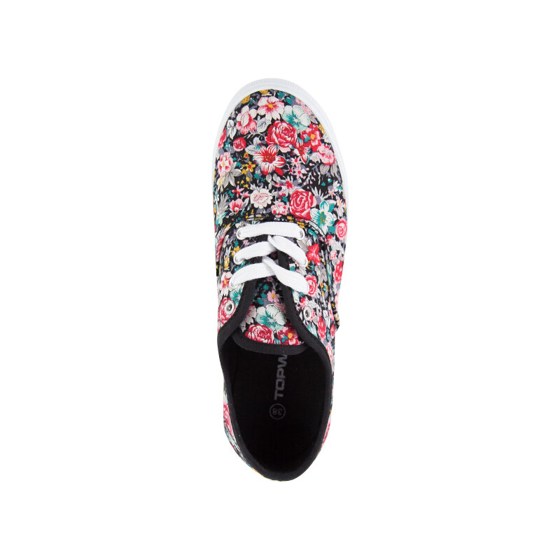 Lesara Sneaker mit Blumen-Muster - Rot - 38