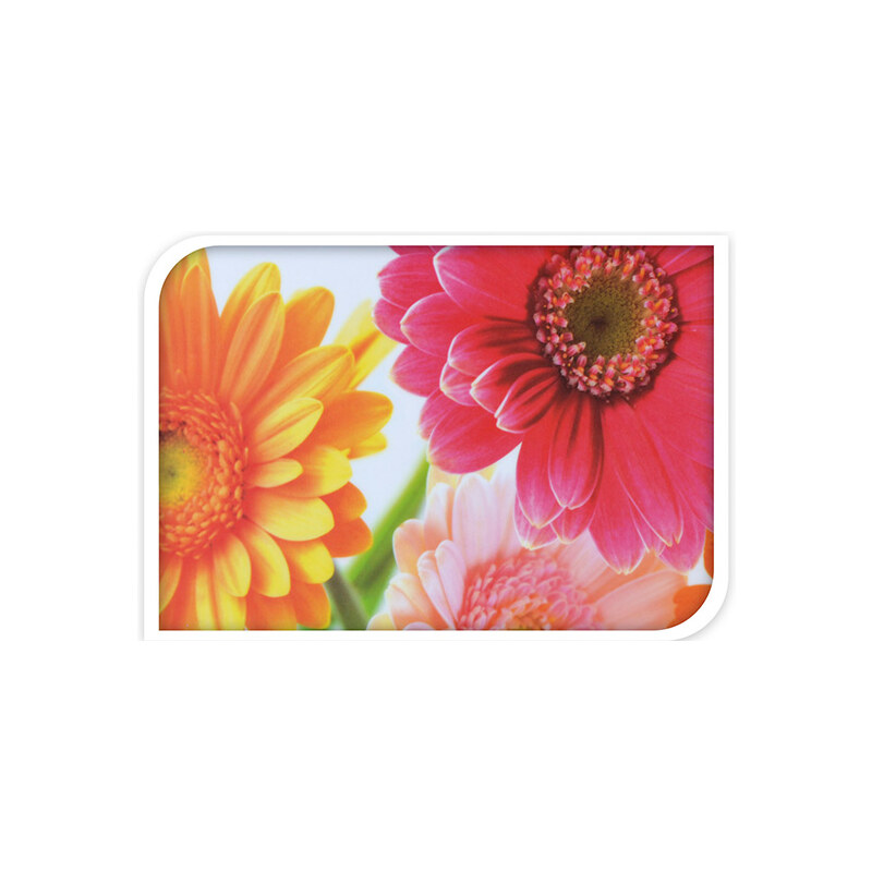 Lesara Tablett mit Blumen-Motiv - Gerbera