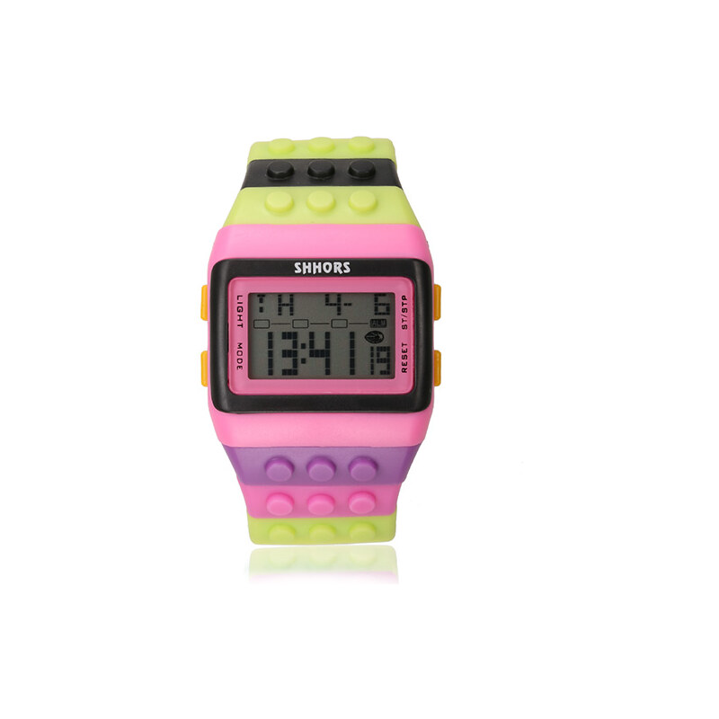 Lesara Digitale Armbanduhr Rainbow - Pink